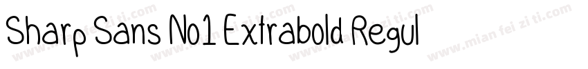 Sharp Sans No1 Extrabold Regular字体转换